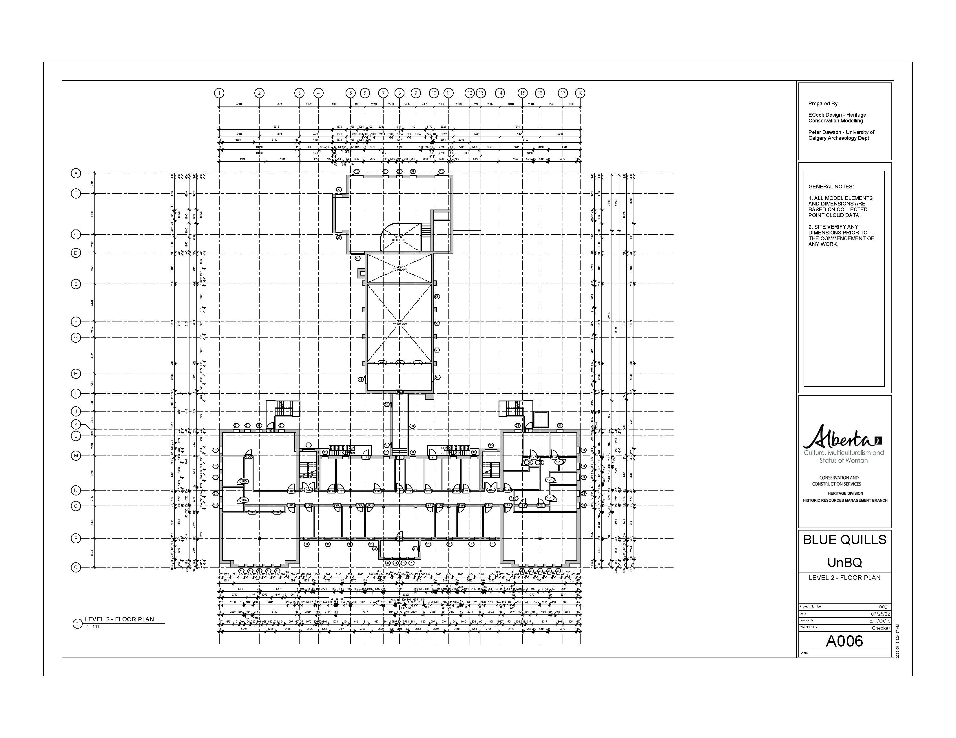 Architectural Plan Level 2 UnBQ