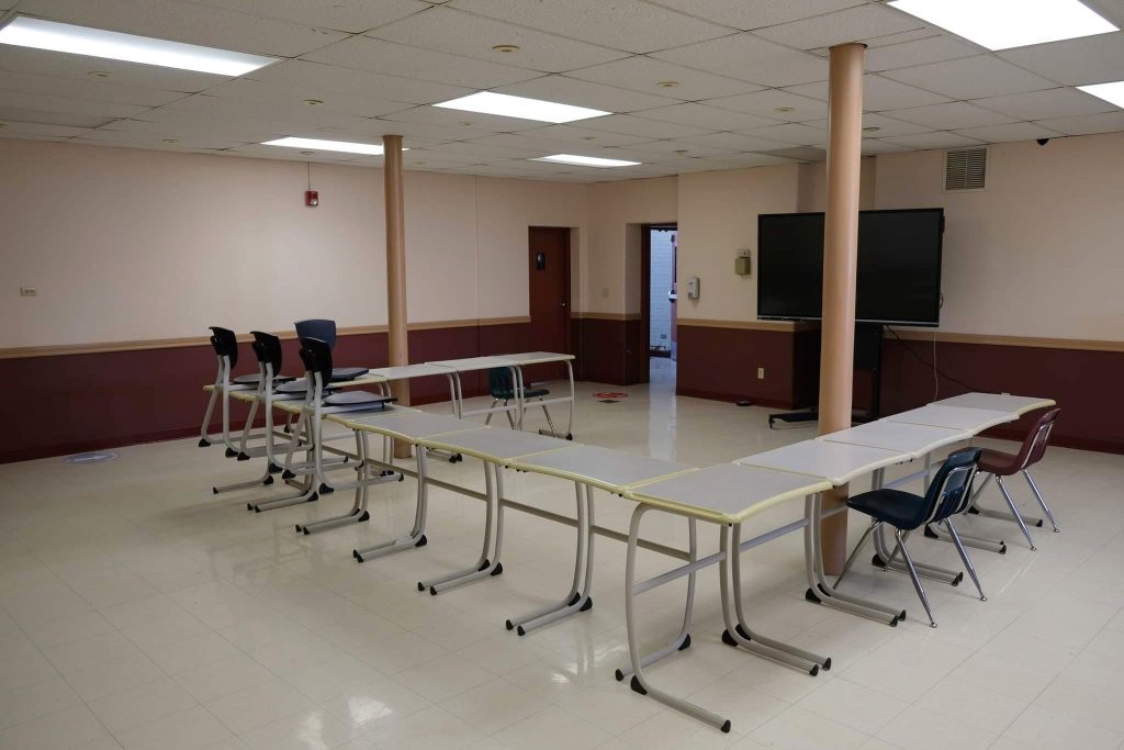 The first floor south classroom in Old Sun Community, formerly the boys' playroom for Old Sun IRS. Photo Source: Madisen Hvidberg.