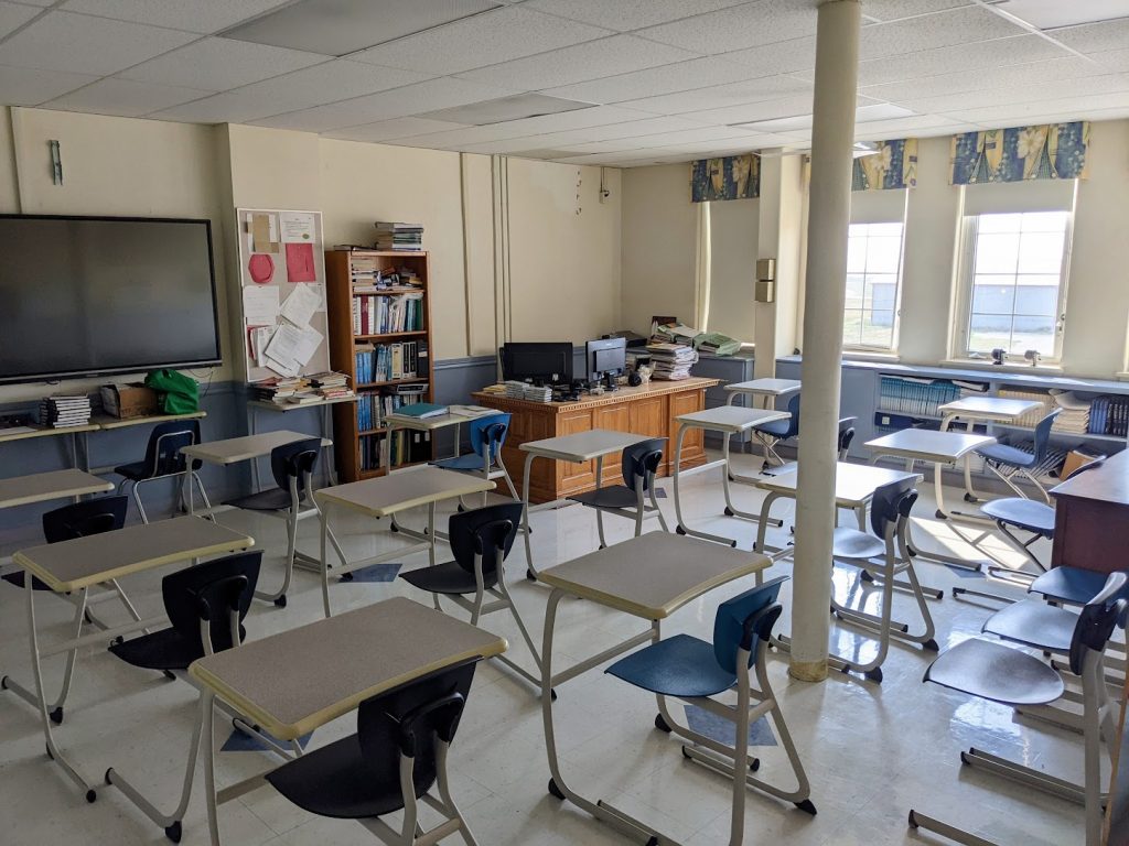 The east side of the Junior Boys' dormitory, now a classroom. Photo Source: Madisen Hvidberg.