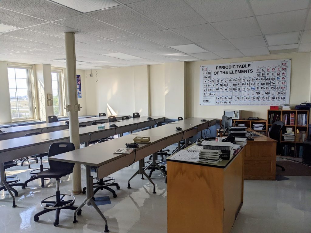 The west side of the Junior Girl's dormitory, now a science classroom. Photo Source: Madisen Hvidberg.