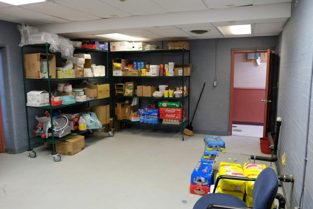 The kitchen storage in Old Sun Community, formerly part of the kitchens for Old Sun IRS. Photo Source: Madisen Hvidberg.