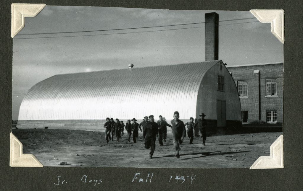 Former Quonset at Old Sun ca. 1952. From Shingwauk Residential Schools Centre, Algoma University.