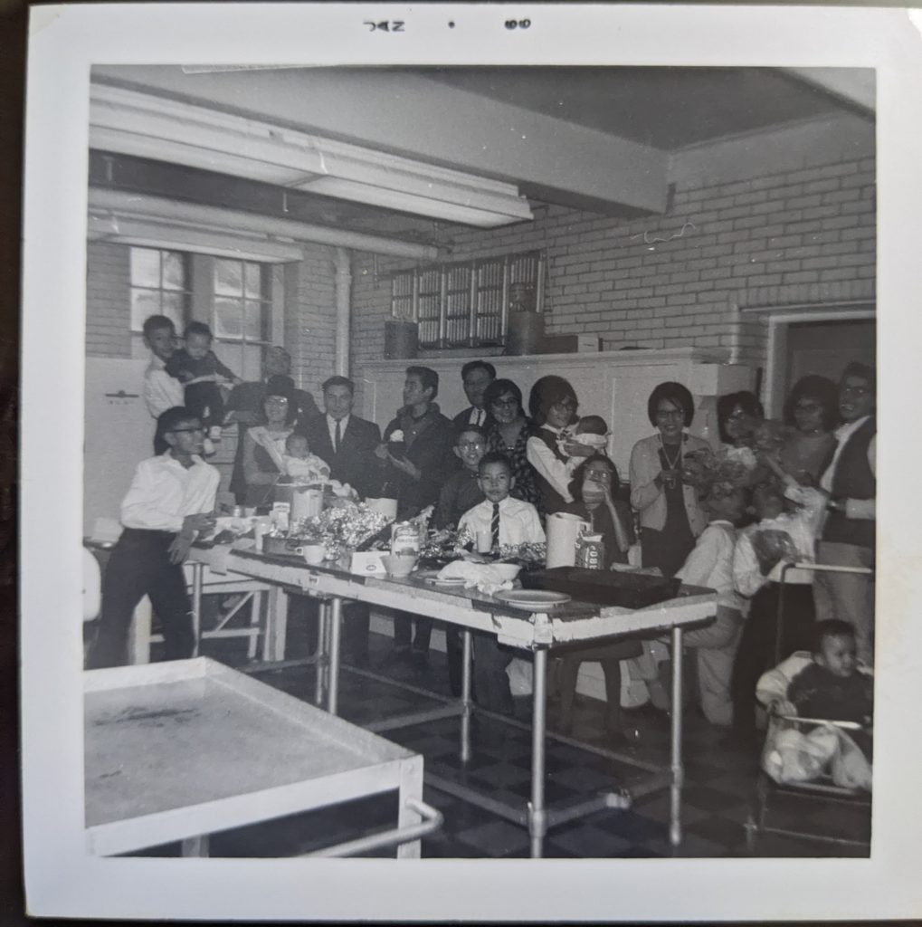 Making Christmas dinner in the kitchens of Old Sun, shortly after the IRS closed. Photo Source: Angeline Ayoungman.