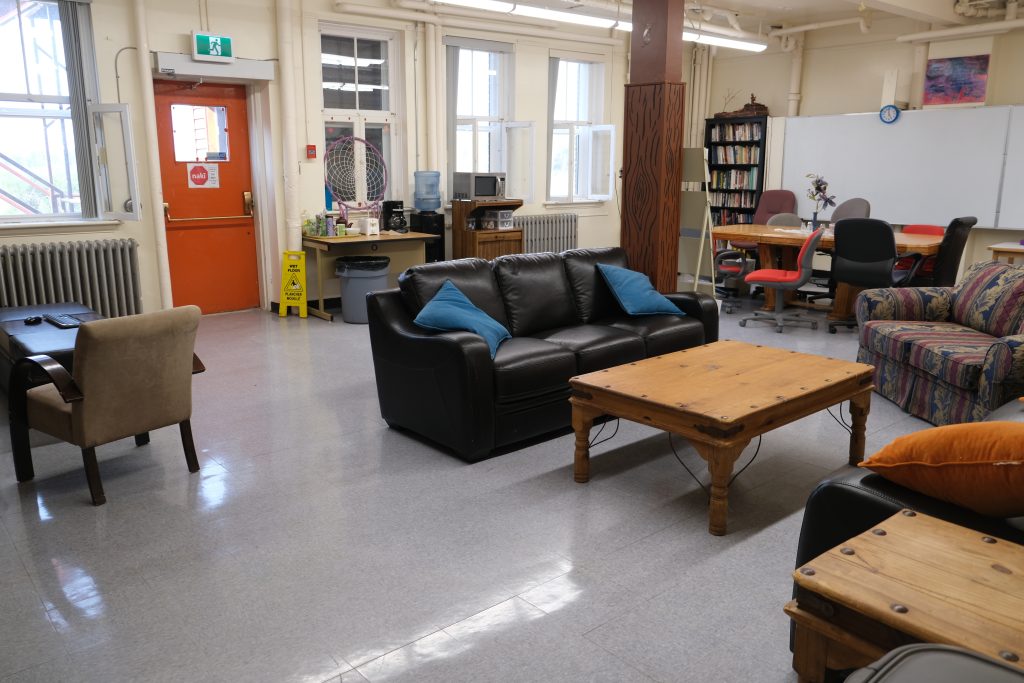 UnBQ main floor northeast classroom. Taken during digital documentation, August 2021. From Zoe Cascadden.