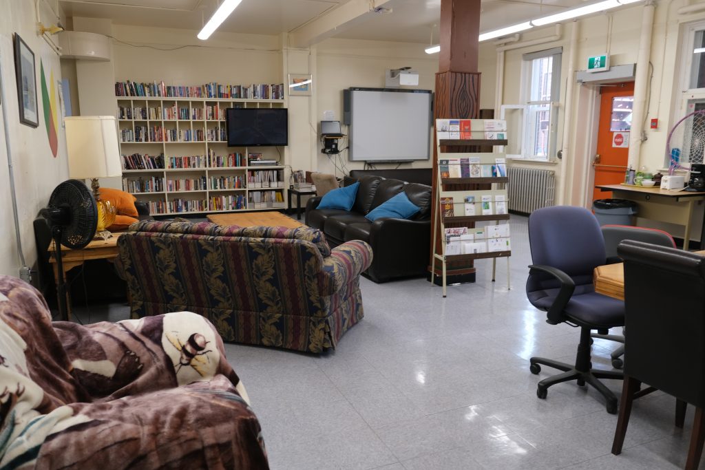 UnBQ main floor northeast classroom. Taken during digital documentation, August 2021. From Zoe Cascadden.