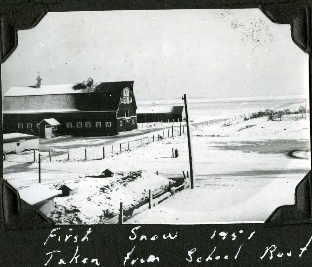 View west of Old Sun, taken from the roof of the chapel. 1951. Shingwauk Residential Schools Centre, Algoma University.