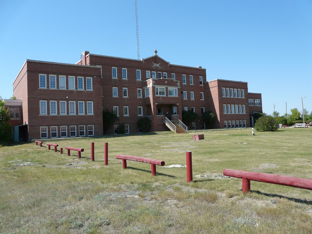 Old Sun Community College - former Old Sun Indian Residential School on Blackfoot Reserve, Gleichen, Alberta. - August 16, 2008. P2008-02-119 from The General Synod Archives, Anglican Church of Canada.