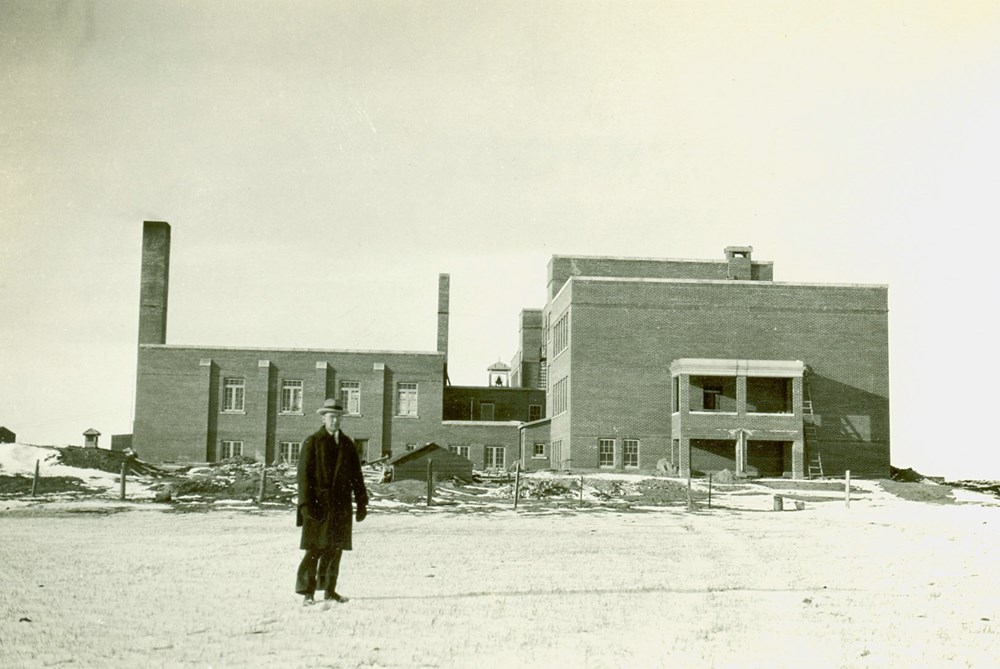 Old Sun School, Gleichen, Alberta. - 1930. P7538-1020 from The General Synod Archives, Anglican Church of Canada.