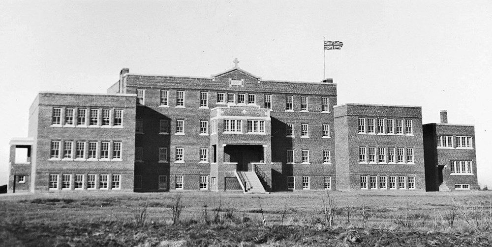 Old Sun School, Blackfoot Reserve, Gleichen, Alberta. - [193-?]. P7538-1023 from The General Synod Archives, Anglican Church of Canada.