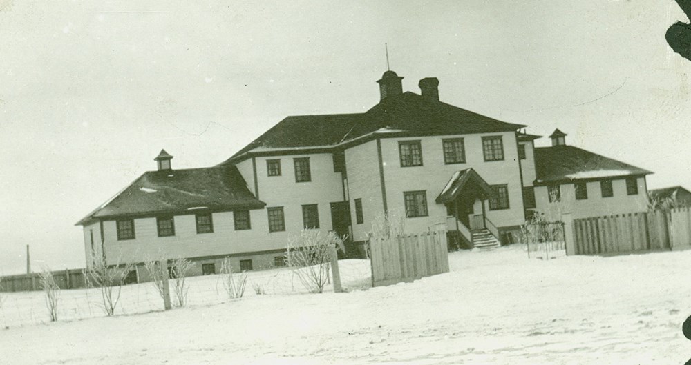 The Blackfoot School 1920, near Gleichen, Alberta. - 1920. P7538-638  from The General Synod Archives, Anglican Church of Canada.