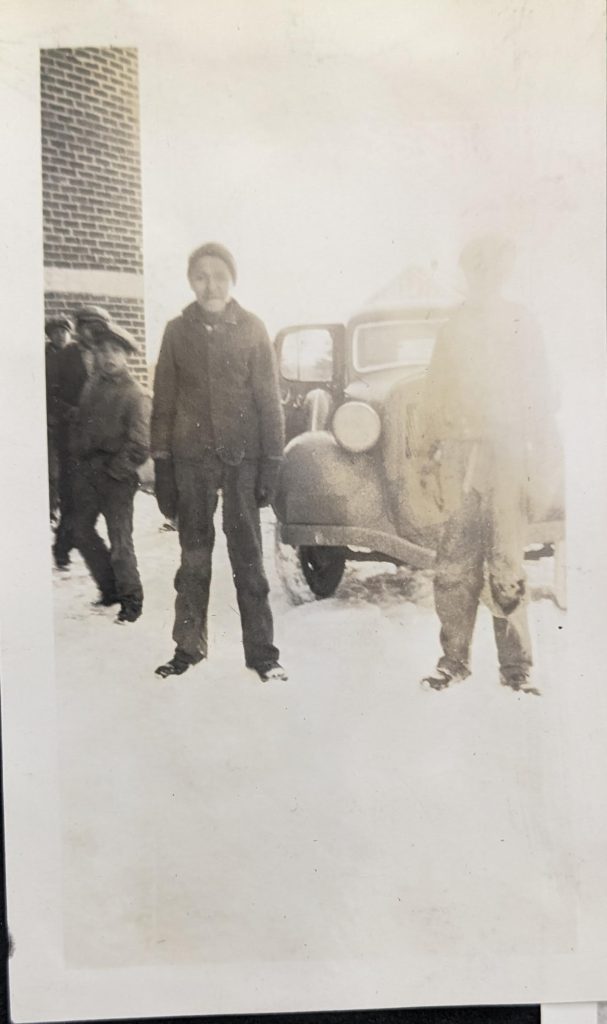 Students returned to the school after escaping and hiking 40 miles away, between 1926-1937. Photo 1/2. PR1985.0100 from The Provincial Archives of Alberta, Open Copyright.