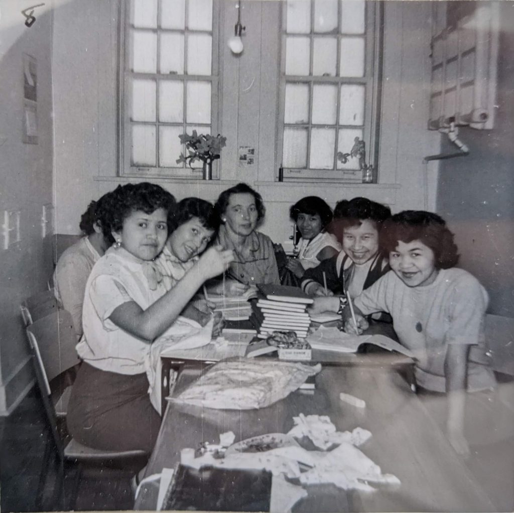 Students studying somewhere in the main school building, between 1926-1937. PR1985.0100 from The Provincial Archives of Alberta, Open Copyright.