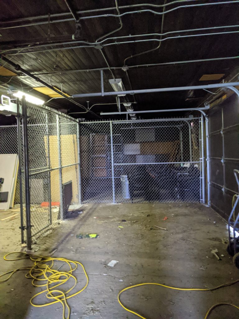 Ground floor of the carriage house during digital capture. October 2020. From Madisen Hvidberg.