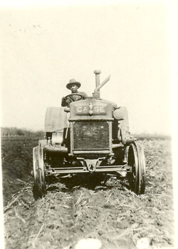 Student ploughing field, c. 1930. 1993.049P/868N, from the United Church of Canada Archives.