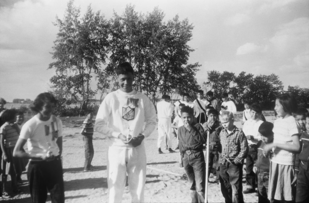 Levi Many Heads, sports champion, Old Sun School. 1955-1957. NA-4817-34. Courtesy of Glenbow Archives .