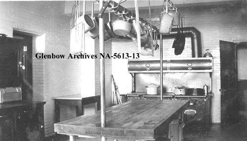 Kitchen at Old Sun School. ca. 1930. CU1142080. Courtesy of Glenbow Library and Archives Collection, Libraries and Cultural Resources Digital Collections, University of Calgary.